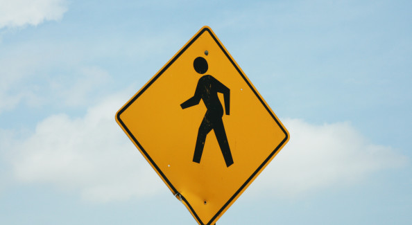 Pedestrian Walking Sign