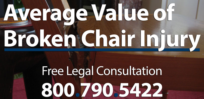 What Is the Average Value of a Broken Chair Injury