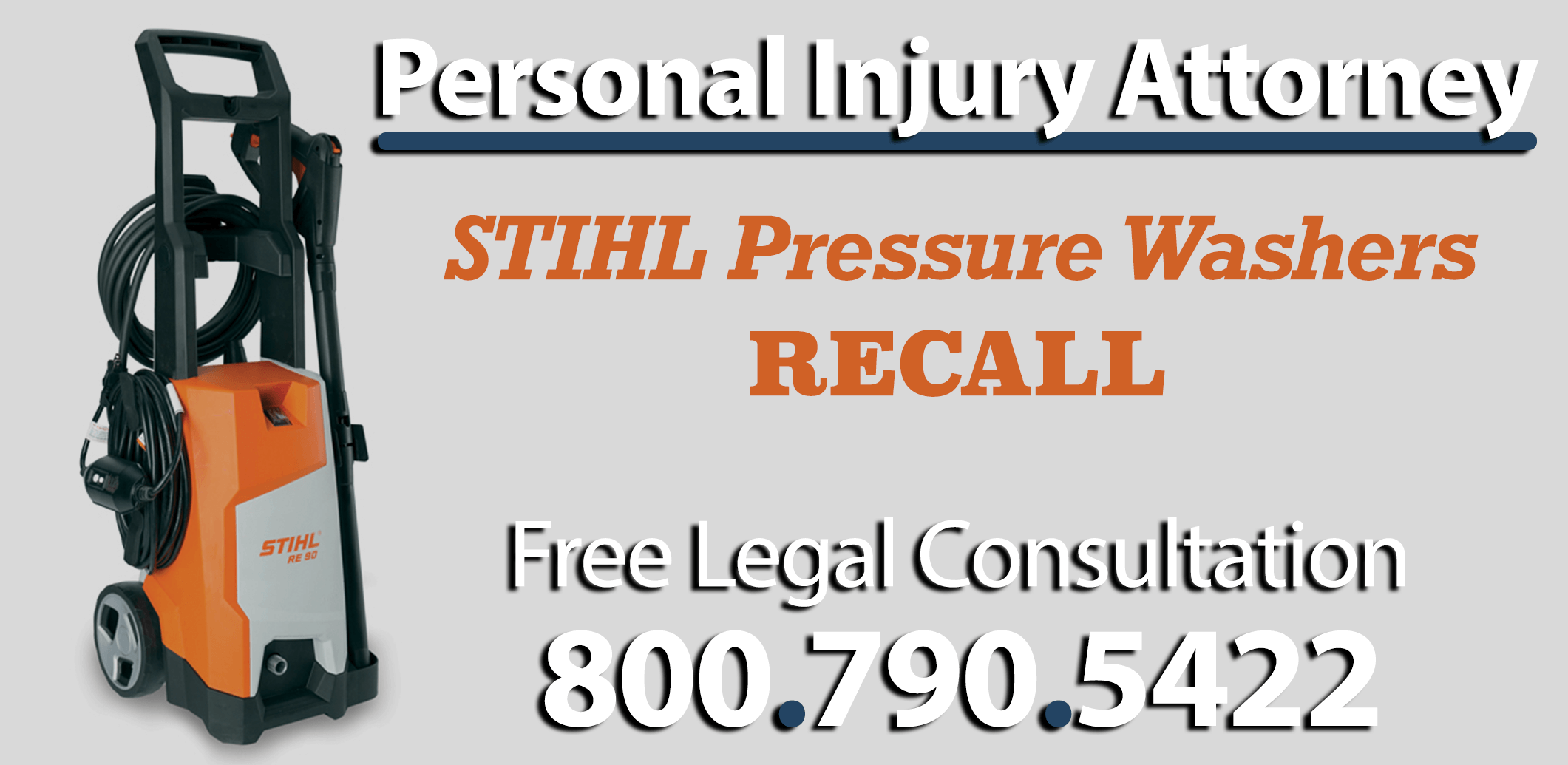 stihl pressure washer re90 injury risk defective product liability injury lawyer compensation spray