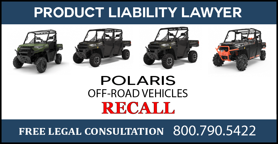 Polaris off road utility vehicles recall fuel line defect fire hazard product liability compensation sue