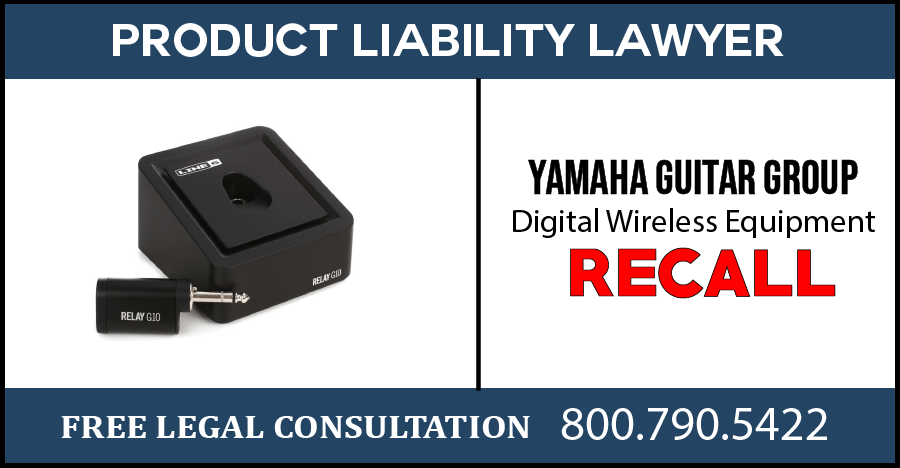 digital wireless equipment electric guitar recall yamaha product liability fire risk compensation sue