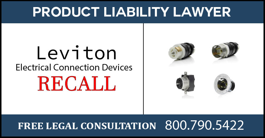 leviton manufacturing electrical connection devices recall shock risk product liability defective product compensation lawyer sue