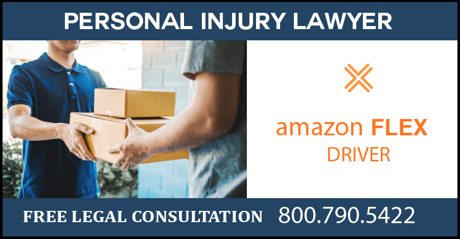 amazon flex driver personal injury lawsuit lawyer insurance compensation expenses