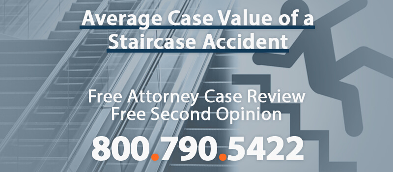 average settlement value staircase accident case