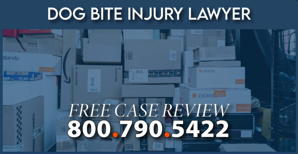 dog bite injury during delivery lawyer damage legal sue compensation