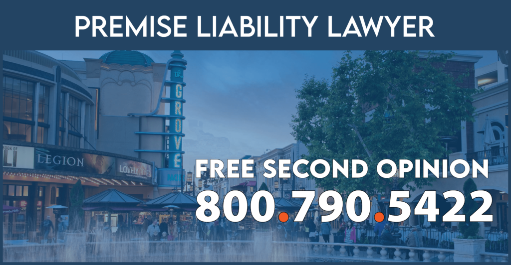 the grove mall premise liability lawyer slip and fall accident attorney compensation sue