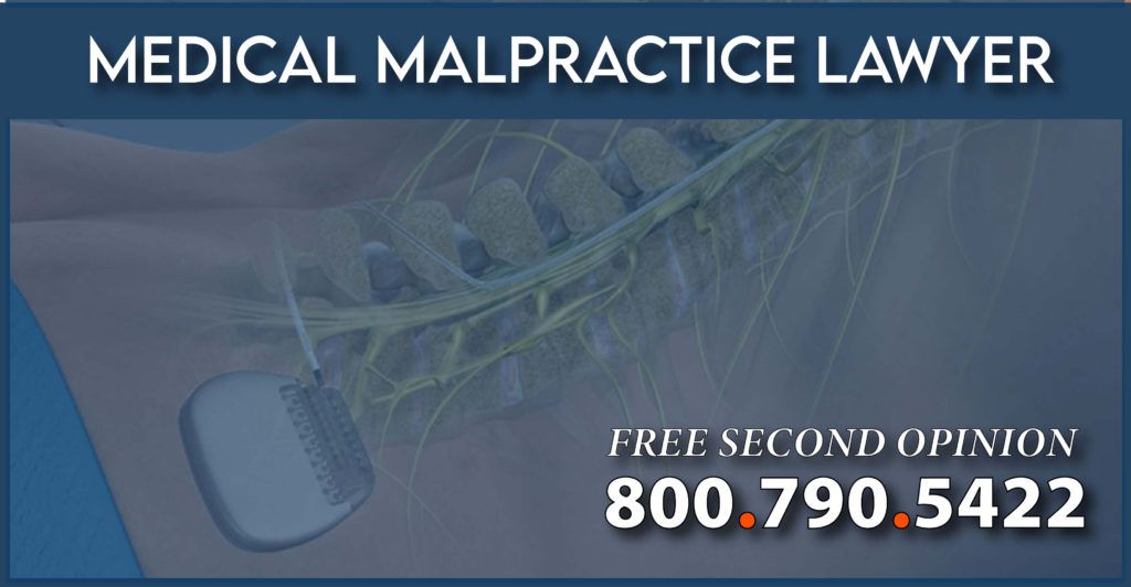 spinal cord stimulator medical malpractice lawyer surgery sue attorney lawsuit