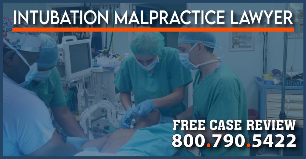 average value of intubation malpractice lawyer attorney sue medical malpractice