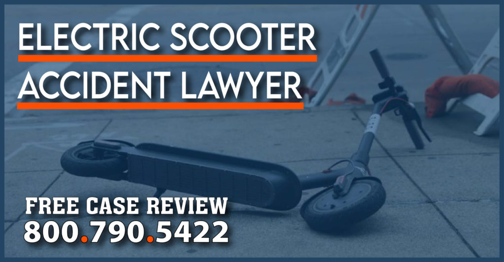 electric scooter trip and fall lawyer sue attorney compensation