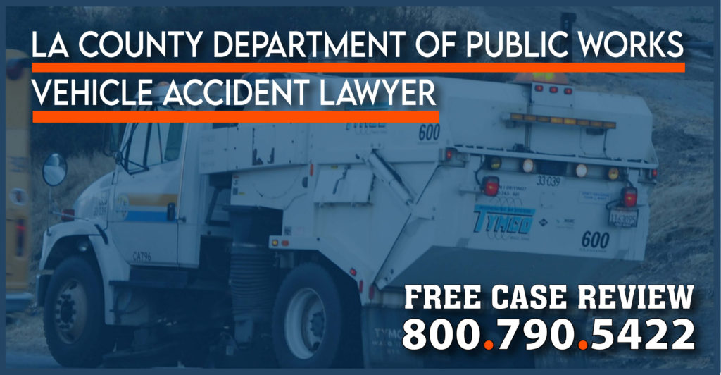 Los Angeles County Department of Public Works Vehicle Accident Attorneys sue