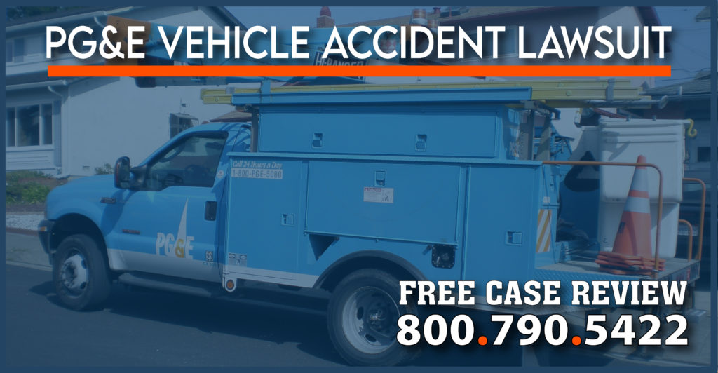 PG&E Vehicle Accident Lawsuit - Injury Lawyer sue compensation