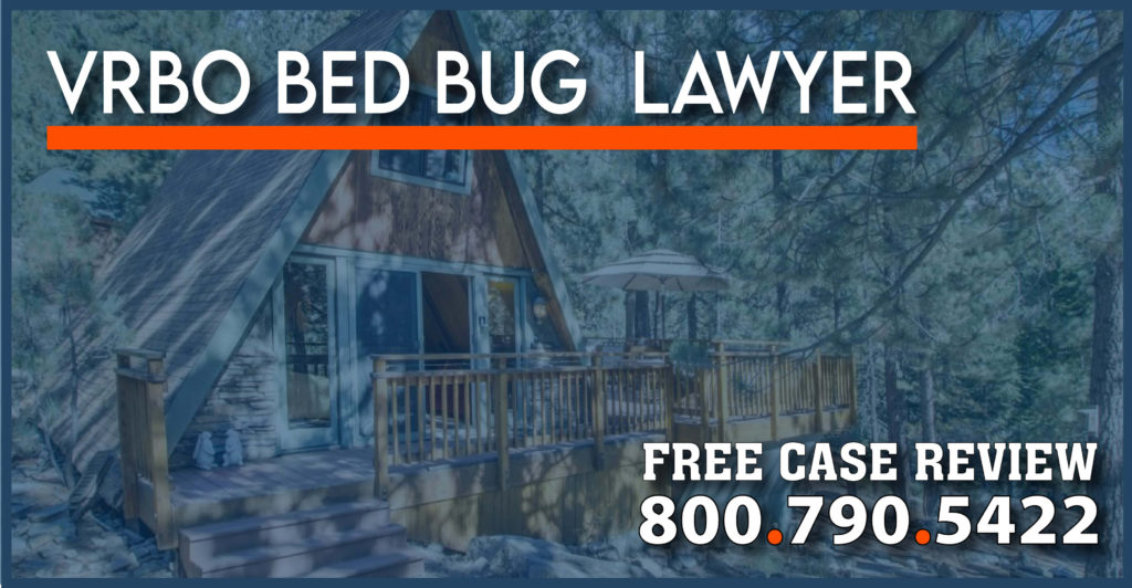 vrbo bed bug infestation lawyer attorney sue compensation allergy infection