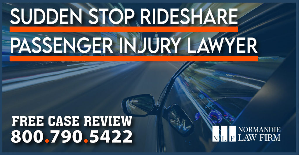 sudden stop rideshare injury lawyer attorney compensation sue lawsuit
