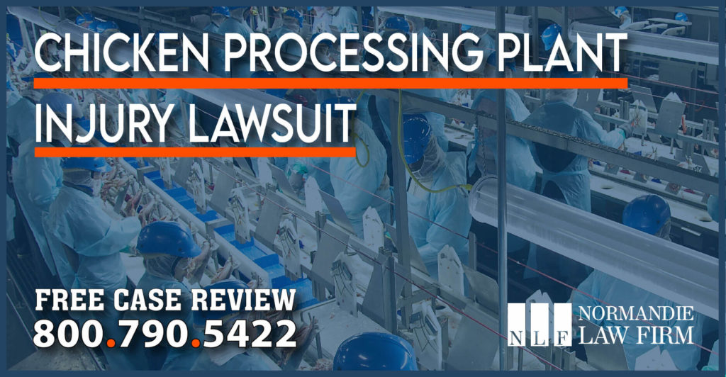 Chicken Processing Plant Injuries liability expenses lawyer attorney lawsuit sue