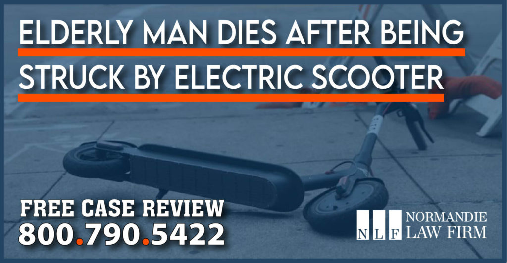 Elderly Man Dies after being Struck by Electric Scooter - Injury Lawyers accident incident attorney sue compensation