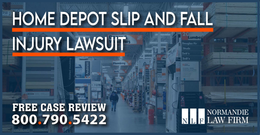 Home Depot Slip and Fall Injury Lawsuit attorney sue lawyer expense