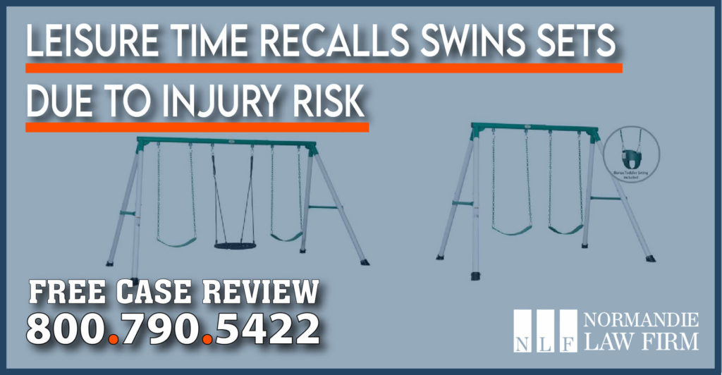 Leisure Time Products Recalls Swing Sets due to Injury Risk lawyer lawsuit sue compensation