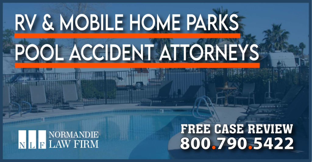 RV and Mobile Home Parks Swimming Pool Accident Attorneys lawyer lawsuit injury accident incident sue compensation