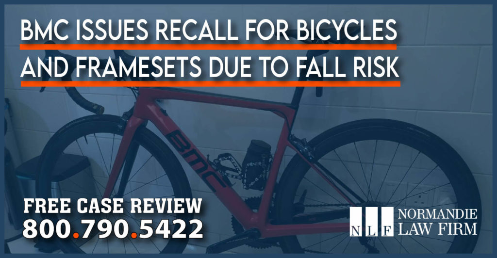 BMC Issues Recall for Bicycles and Framesets due to Fall Risk injury lawyer attorney sue compensation lawsuit