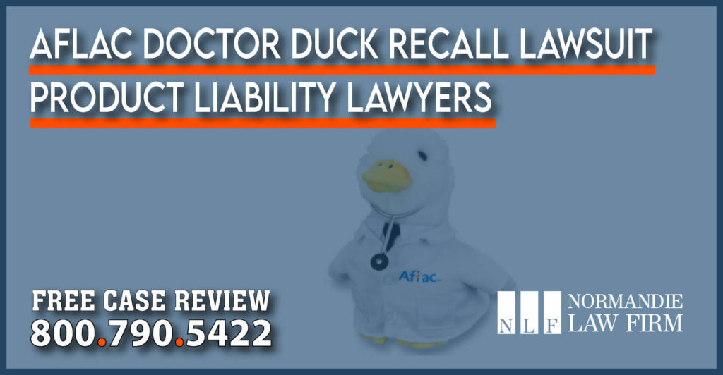 Communicorp Recalls Plush Aflac Doctor Duck due to Risk of Lead Poisoning lawsuit lawyer attorney product liability child suffer plush