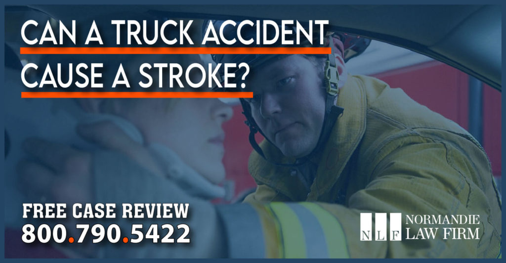 can a truck accident cause a stroke liability injury attorney lawyer sue compensation incident