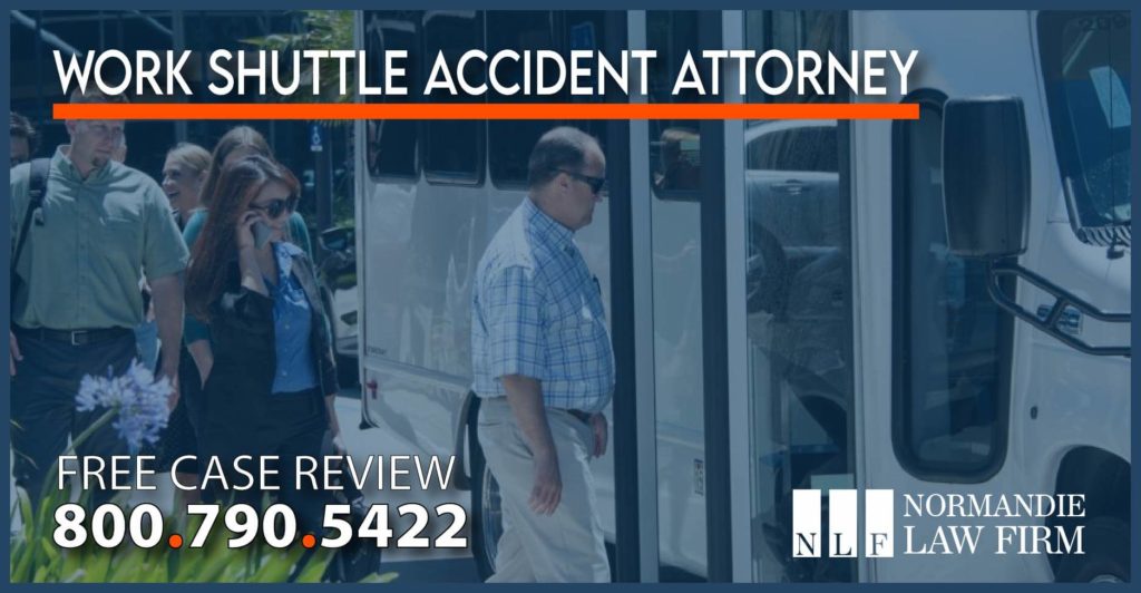 work shuttle accident attorney lawsuit lawyer sue compensation incident injury