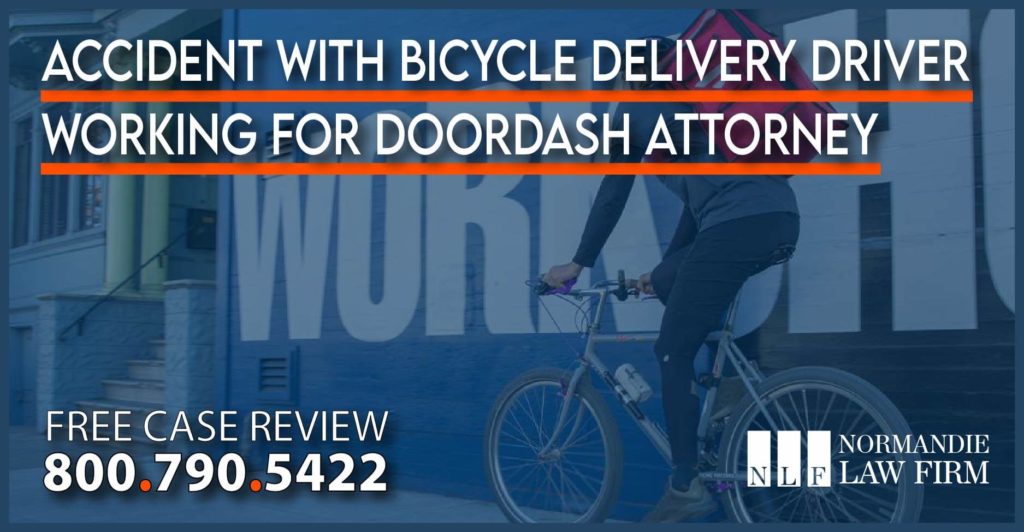 Accident with Bicycle Delivery Driver Working for DoorDash Attorney lawyer lawsuit personal injury biker incident compensation