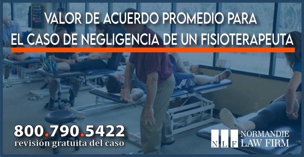 Valor de acuerdo promedio para el caso de negligencia de un fisioterapeuta abogado