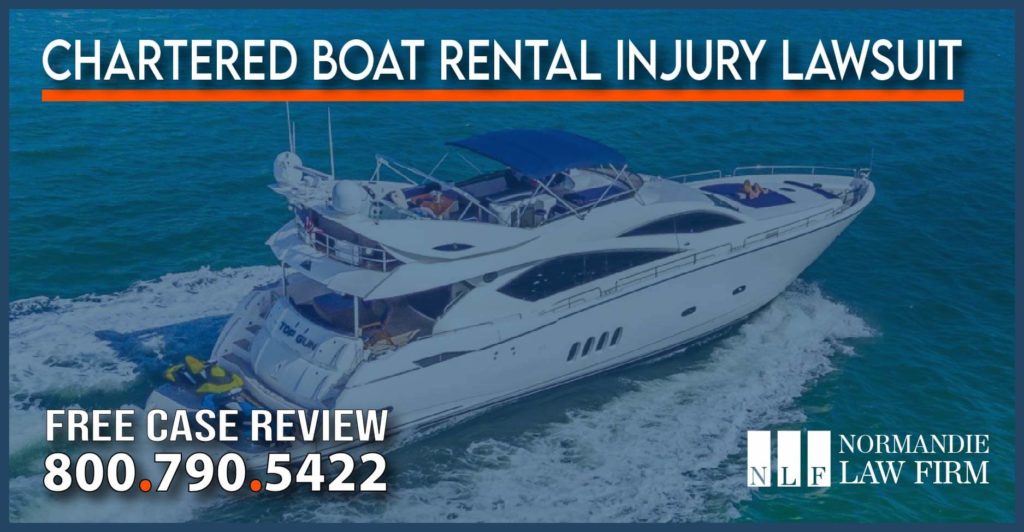 Chartered Boat Rental Injury lawsuit lawyer attorney sue incident accident