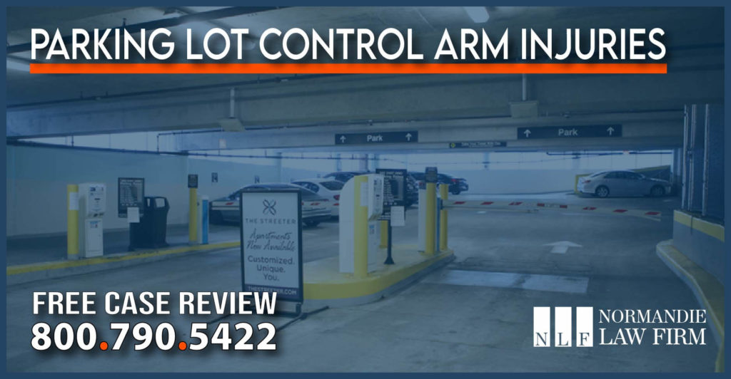 Parking lot control arm injuries personal injury lawsuit accident incident sue compensation