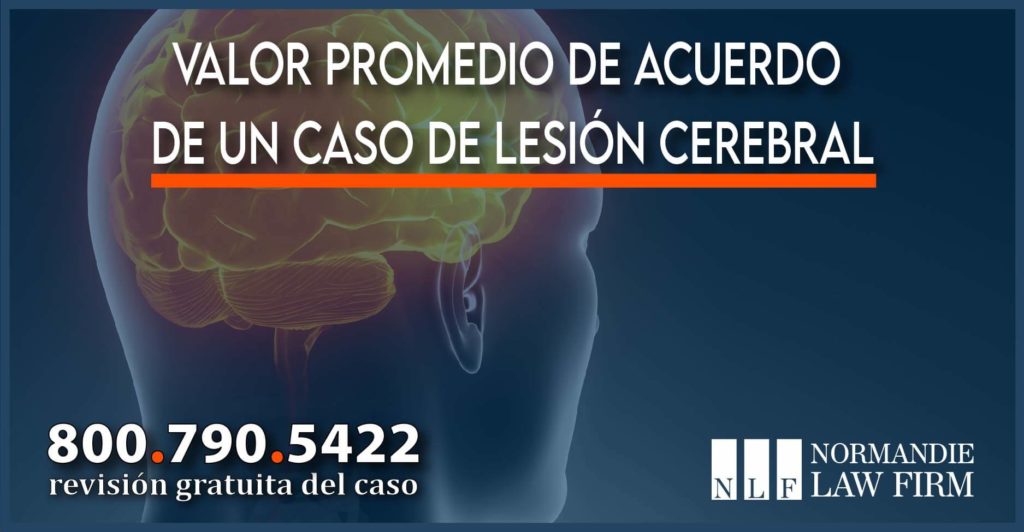 Valor promedio de acuerdo de un caso de lesión cerebral abogado