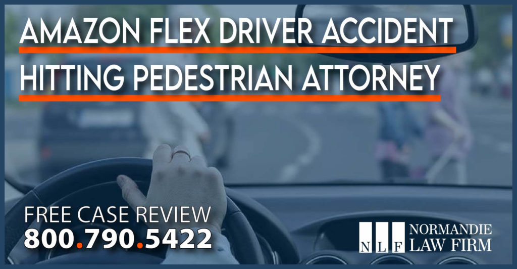 Amazon Flex Driver Accident Hitting Pedestrian Attorney lawyer sue compensation lawsuit case personal injury liability