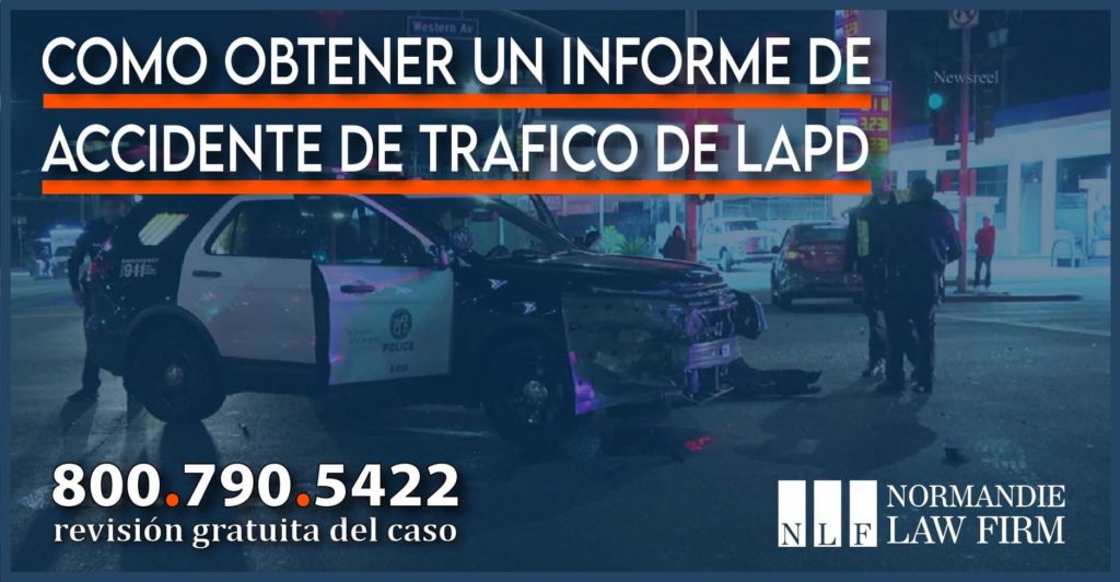 Como obtener un informe de accidente de trafico de LAPD abogado