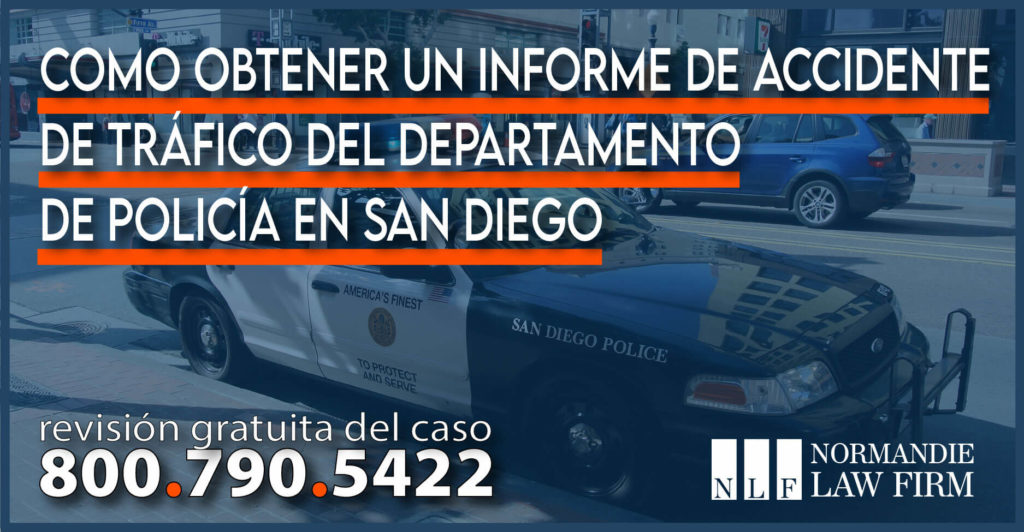 Como obtener un informe de accidente de tráfico del Departamento de policía en San Diego abogado