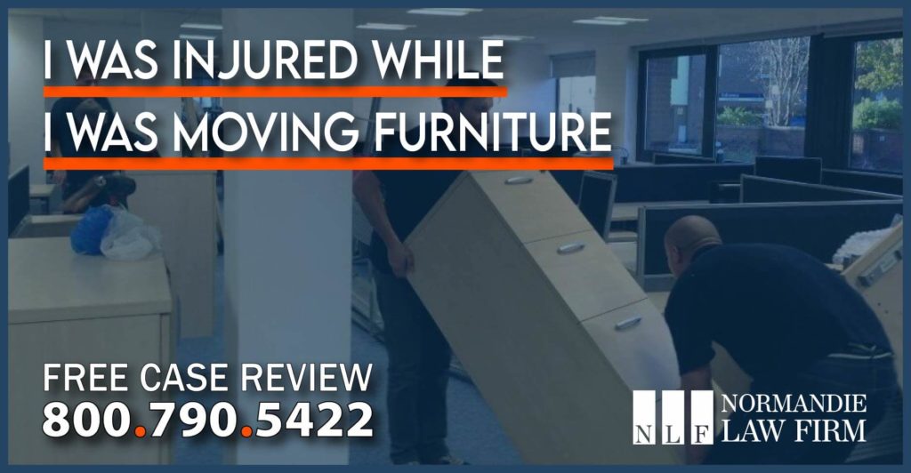 I was Injured while I was Moving Furniture lawyer sue compensation lawsuit attorney