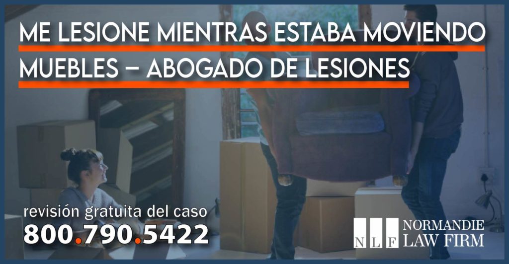 Me lesione mientras estaba moviendo muebles – abogado de lesiones