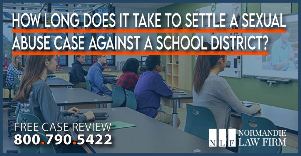How Long Does It Take to Settle a Sexual Abuse Case Against a School District lawyer attorney lawsuit sue liability settle dispute case LAUSD