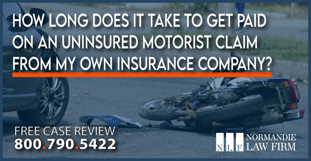 How Long Does it Take to Get Paid on an Uninsured Motorist Claim from My Own Insurance Company sue incident accident lawsuit case lawyer attorney