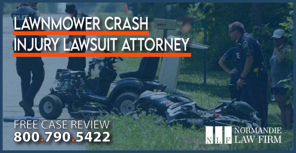 Lawnmower Crash - Injury Lawsuit Attorney personal injury lawyer sue compensation accident