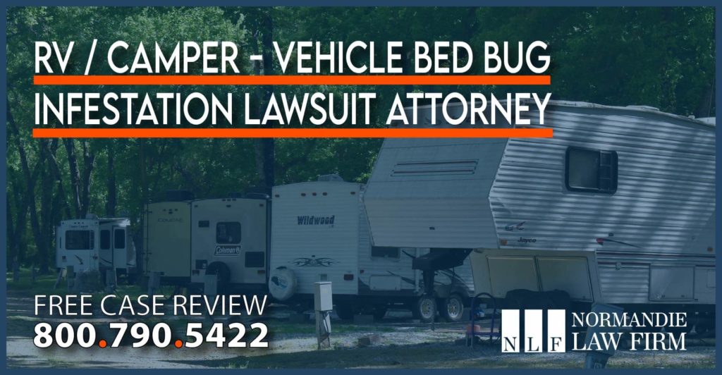 RV Camper - Vehicle Bed Bug Infestation Lawsuit Attorney lawyer sue compensation risk injury liability