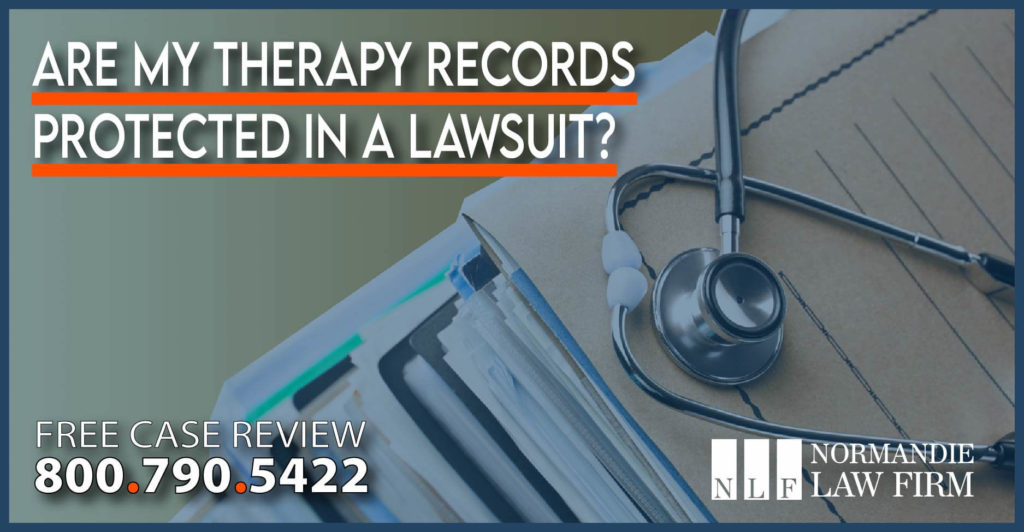 Are my Therapy Records Protected in a Lawsuit lawyer attorney sue