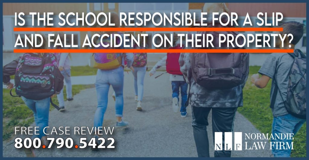 Is the School Responsible for a Slip and Fall Accident on their Property lawsuit personal injury lawyer attorney sue compensation incident