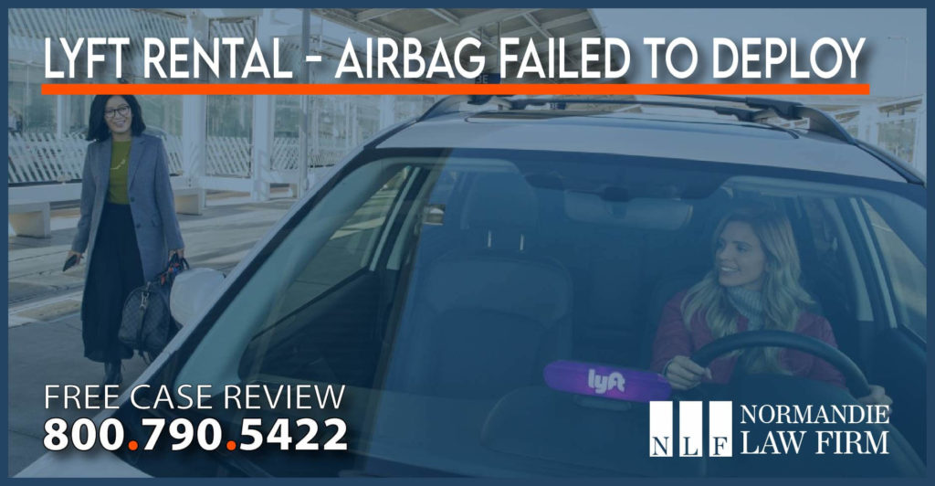 Lyft Rental - Airbag Failed to Deploy lawyer attorney sue compensation lawsuit personal injury incident accident