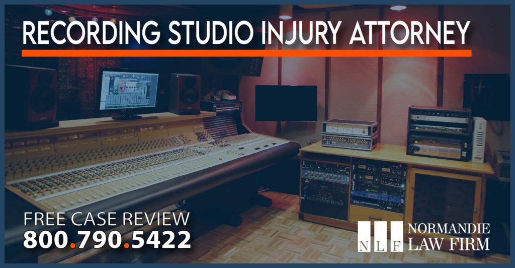 Recording Studio Injury Attorney lawyer sue compensation lawsuit premise liability incident accident