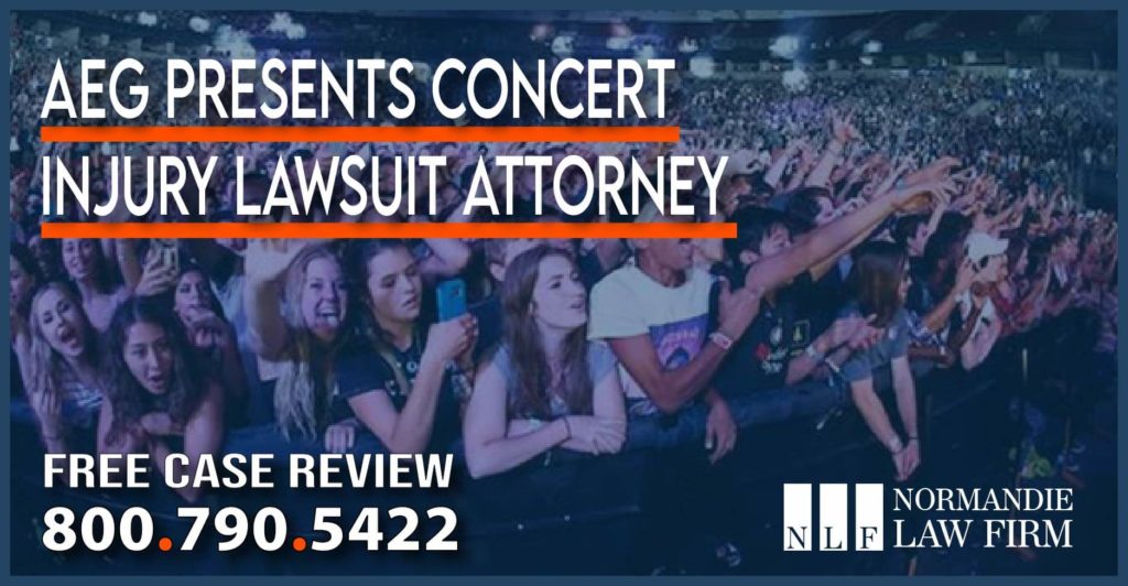 AEG Presents Concert Injury Lawsuit Attorney liability personal injury lawyer sue liability compensation