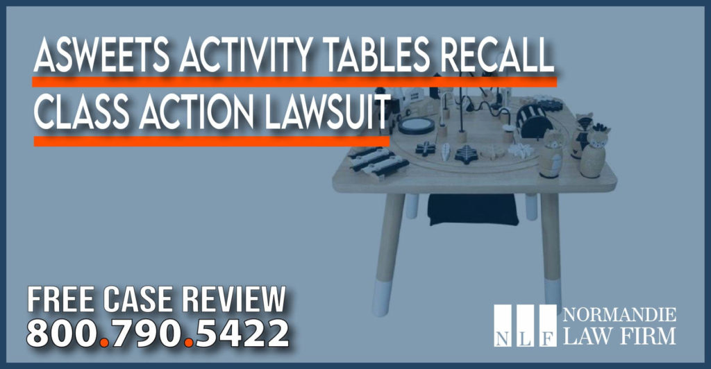 Asweets Activity Tables Recall Class Action Lawsuit lawyer attorney sue compensation product liability