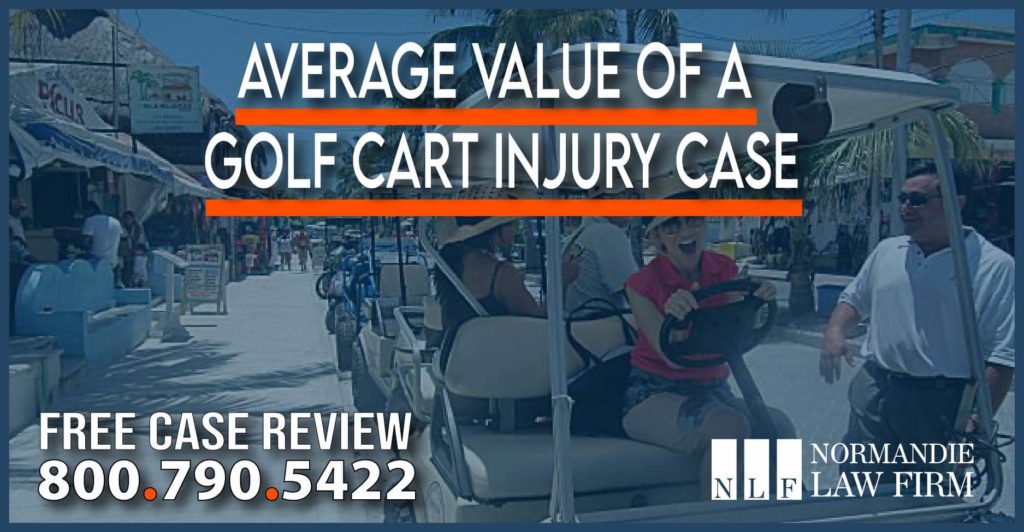 Average Value of a Golf Cart Injury Case lawyer sue compensation liability accident incident