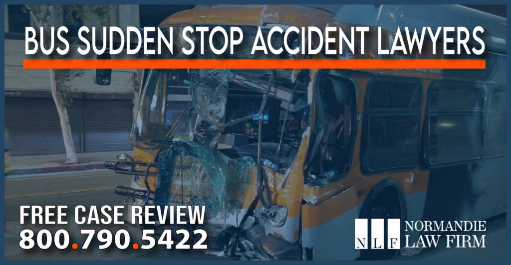 Bus Sudden Stop Accident Lawyers personal injury incident attorney sue compensation liability lawsuit