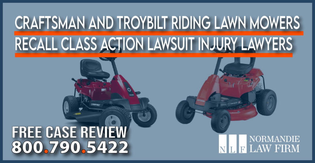 Craftsman Mini and Troy-Bilt TB30 Riding Lawn Mowers Recall Class Action Lawsuit – Injury Lawyers defective product liabiilty attorney personal injury