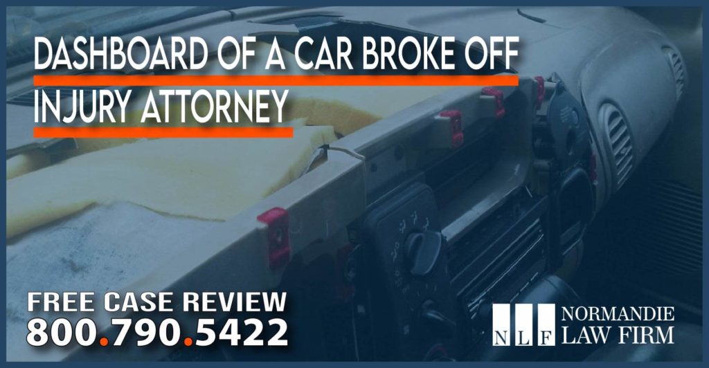 Dashboard of a Car Broke Off Injury Attorney lawyer liability personal injury incident accident